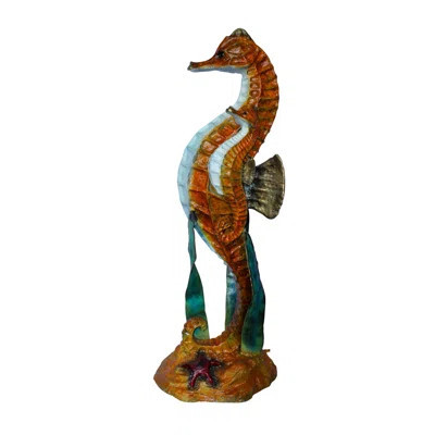 Large Bronze Seahorse and Baby Ocean Fountain Sculpture 26" x 22" x 66"H | Wayfair North America