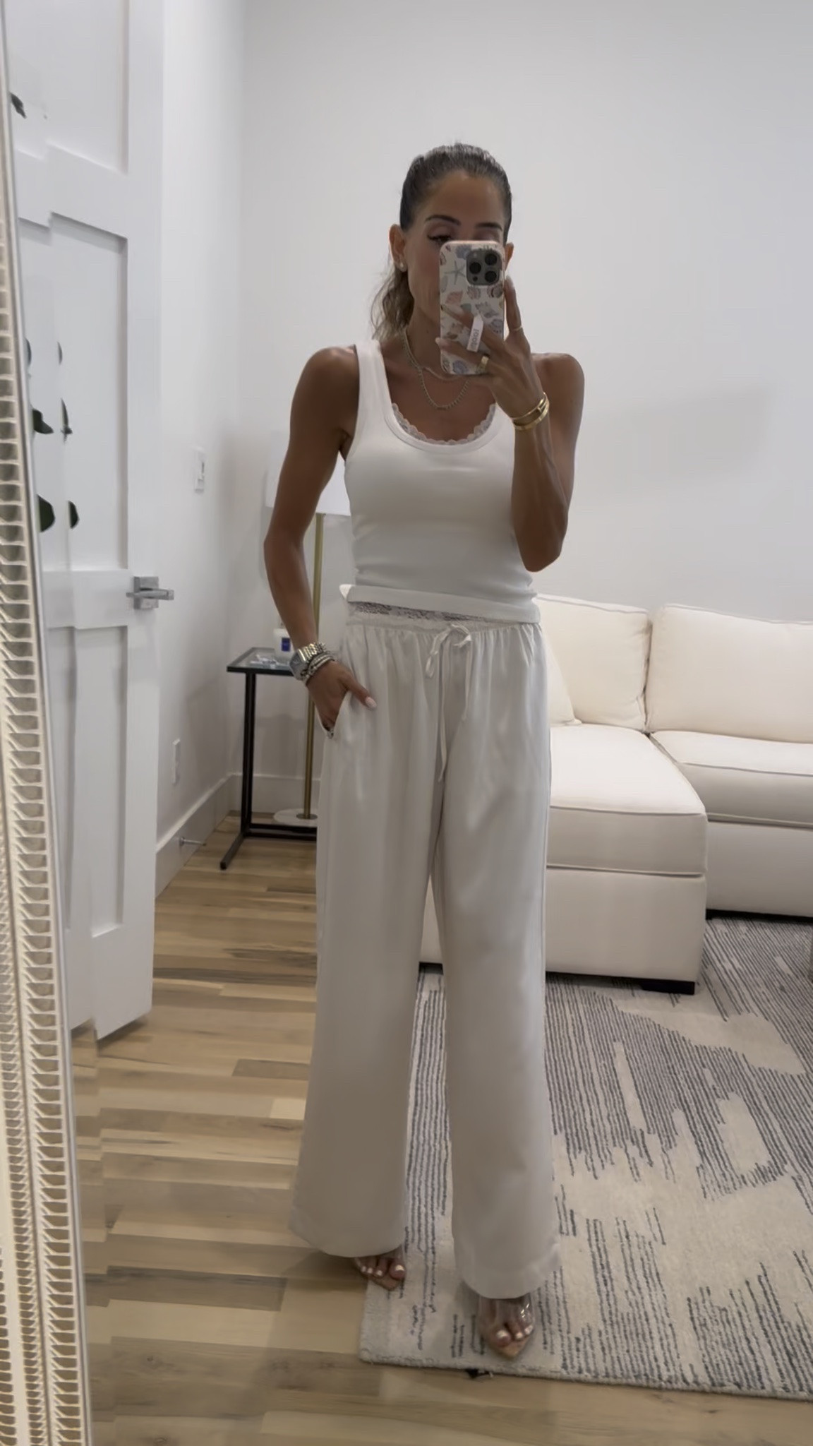 SALE ALERT 🚨 CODE DENIMAF. satin pants size xxs short ribbed tank xxs or xs on sale summer outfit fall outfit petite outfit

#LTKPetite #LTKSaleAlert #LTKootd