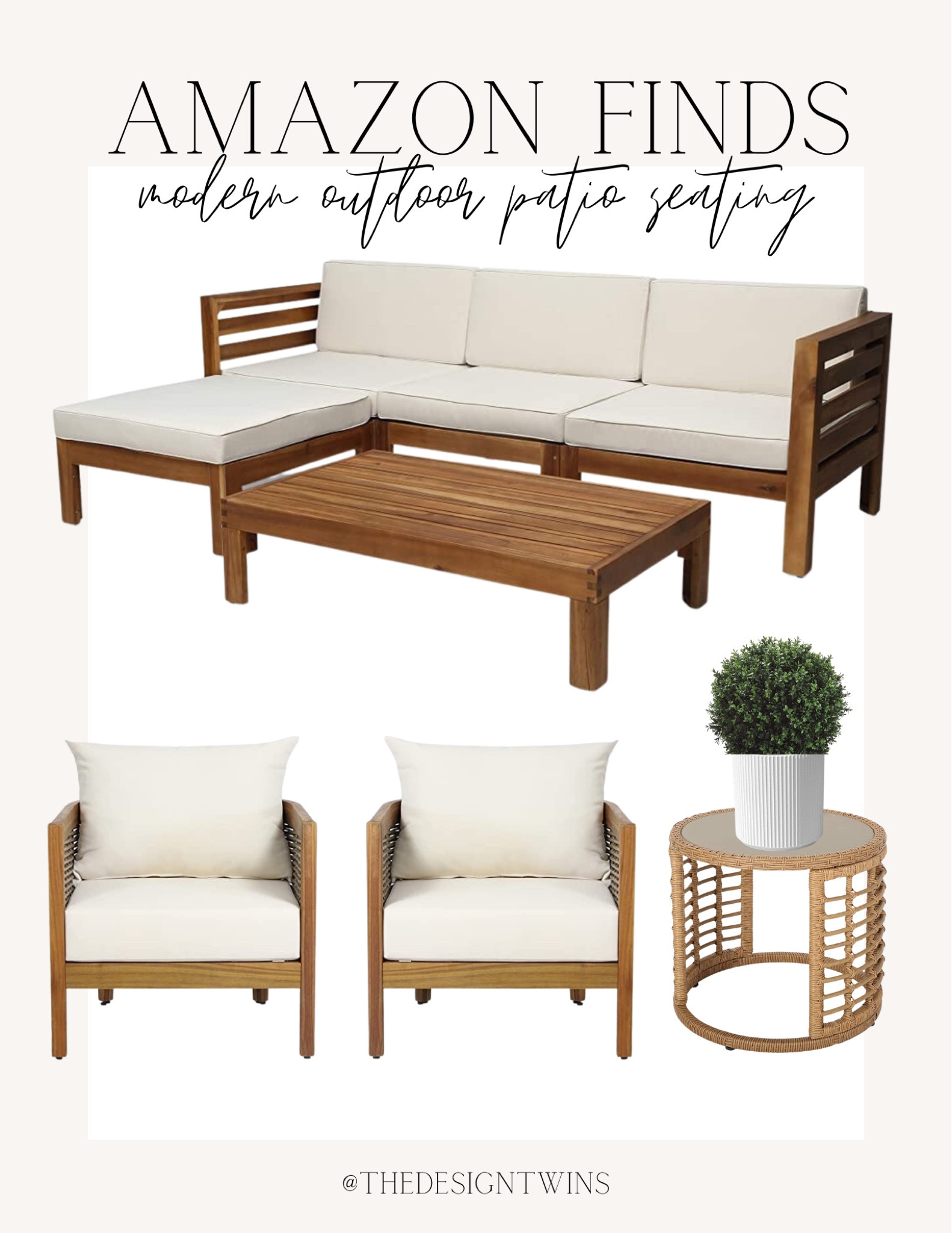 Modern outdoor patio seating. Budget friendly. For any and all budgets. Organic modern, traditional, modern farmhouse home decor, accessories and furniture. Neutral, wood nature inspired. Coastal casual home, modern french country.

#LTKstyletip #LTKhome #LTKFind
