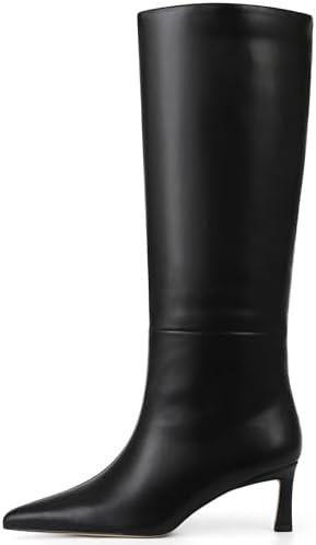 Knee High Boots Womens Wide Calf Kitten Heel Tall Boots Pointed Toe Suede Long Boots Trendy Dress... | Amazon (US)
