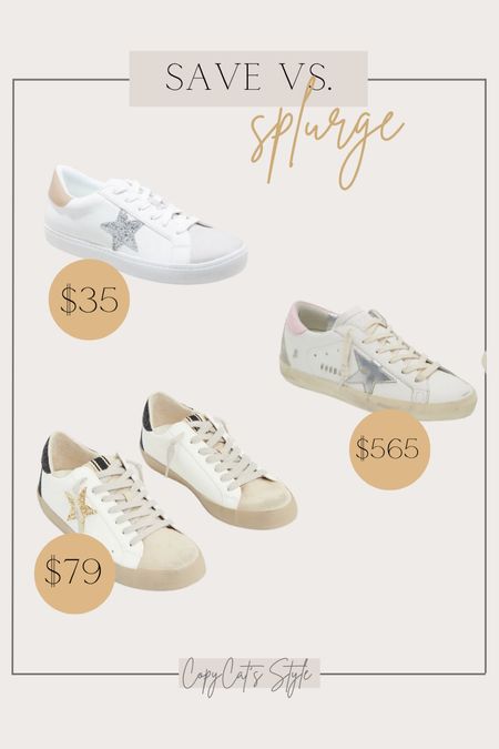 Save or Splurge, Golden Goose look for less, Save vs. Splurge, white star sneakers

#LTKshoecrush #LTKstyletip #LTKunder50
