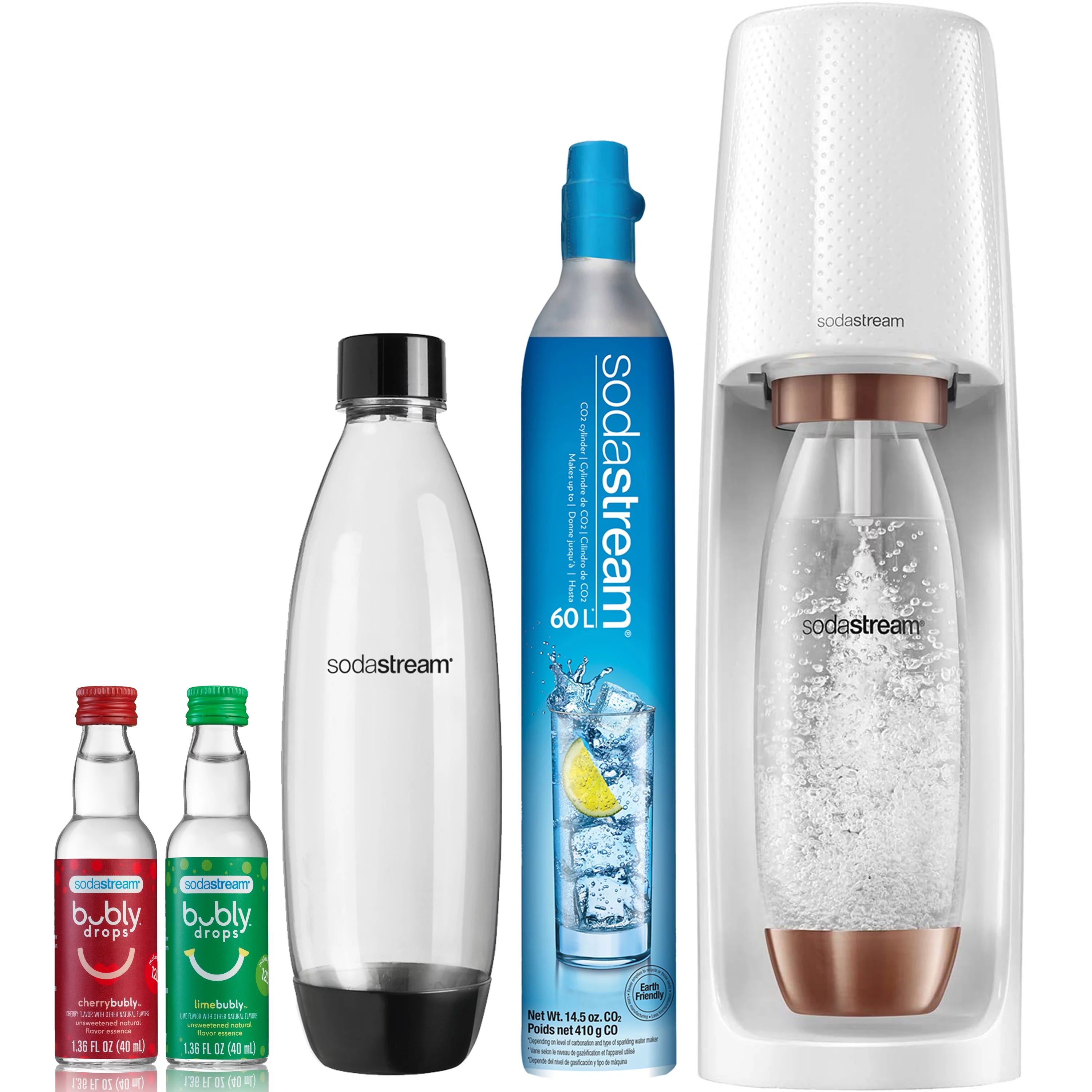 SodaStream Sparkling Water Maker (Rose Gold) Bundle with CO2, 2 BPA free Bottles and 2 bubly Drop... | Walmart (US)