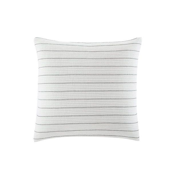 Better Homes and Gardens Waffle Weave Stripe Euro Pillow, White | Walmart (US)