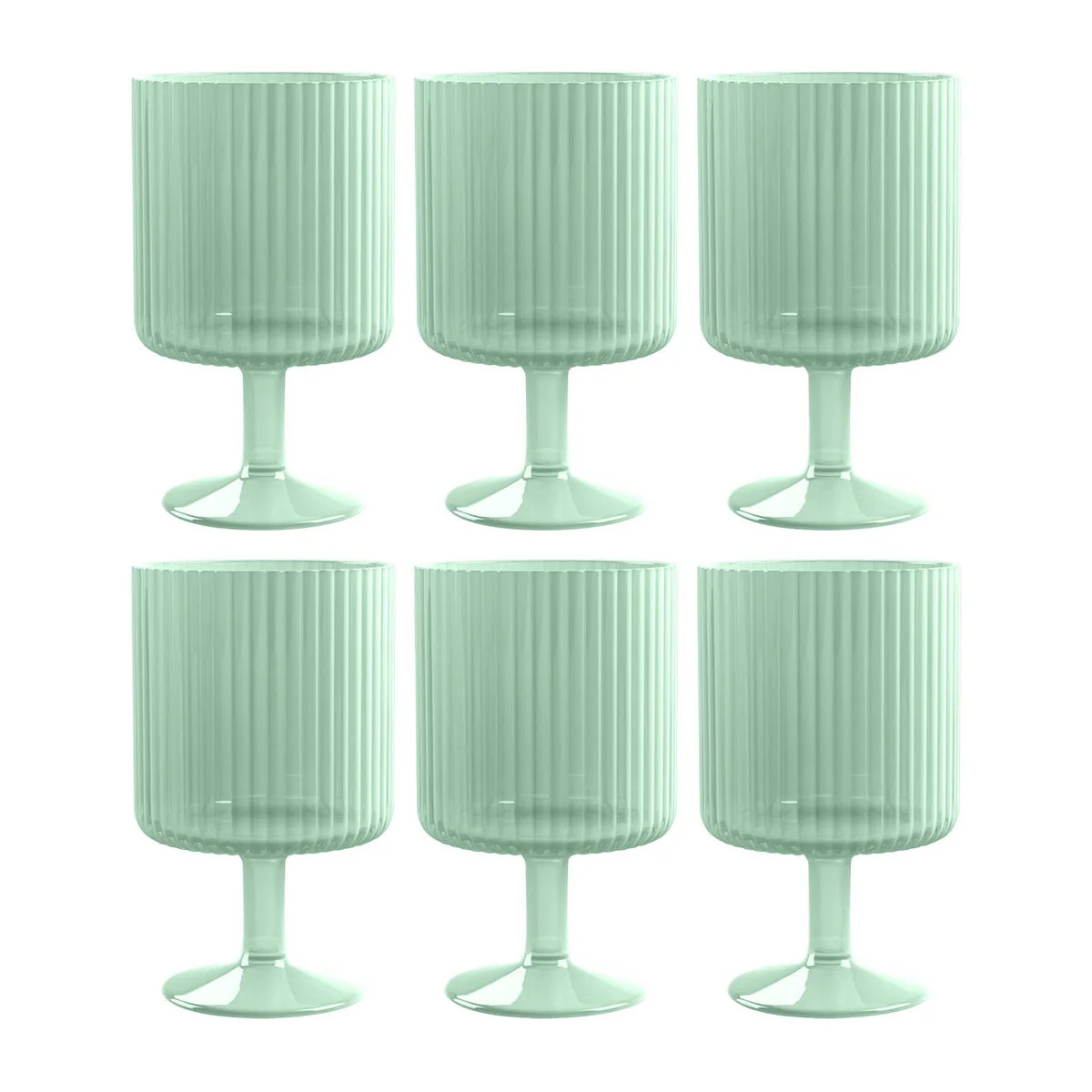 AQUA ACRYLIC GOBLET (SET OF 6) | Cooper at Home