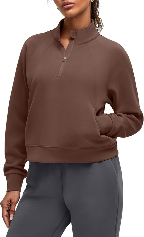 G4Free Smoofit Modal Soft Women's Sweatshirts Half-Zip Pullover Mock Neck Casual Tops with Pocket... | Amazon (US)