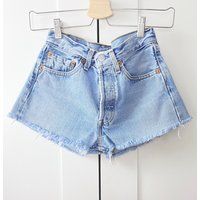 Vintage Levis 501 24 25 Waist Jeans XS denim shorts light wash high waist 90s | Etsy (US)