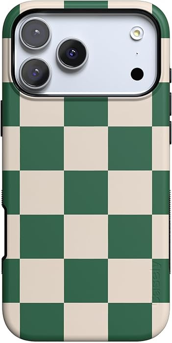 Casely iPhone 17 Pro Case | Fit Check | Green Checkerboard | Compatible with MagSafe | Bold Prote... | Amazon (US)