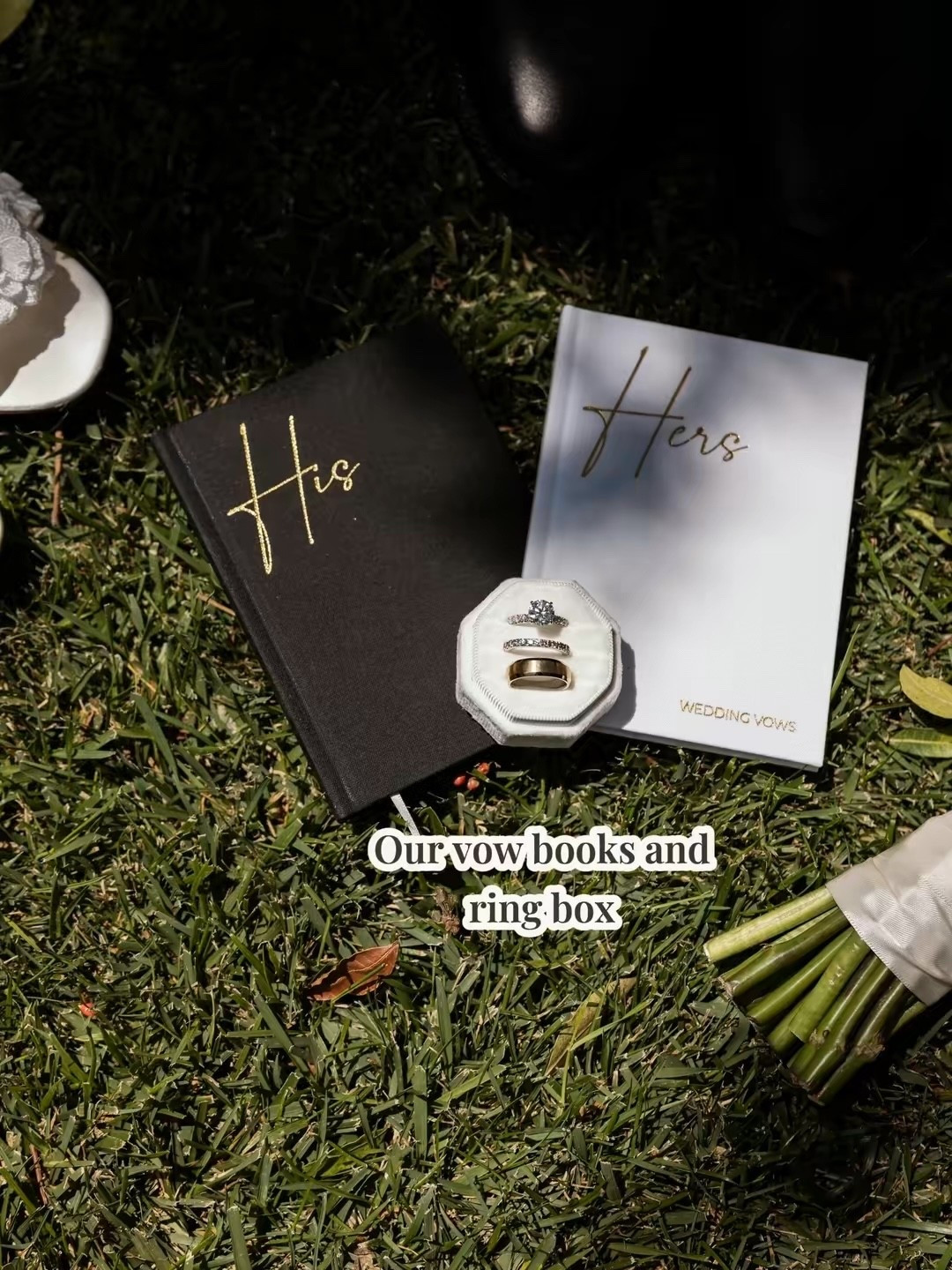 Our vow books and ring box we used for our wedding flat lays 💍

#LTKWedding