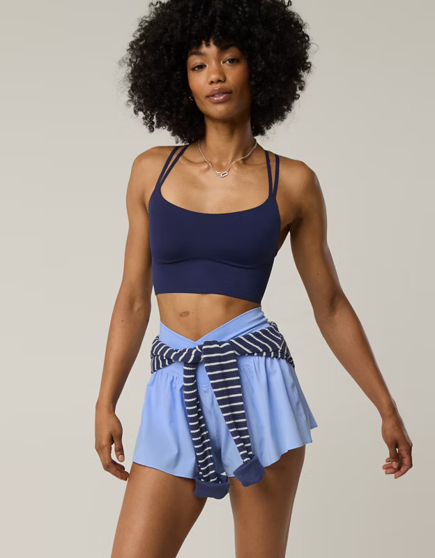 OFFLINE By Aerie Real Me Hold Up! Strappy Sports Bra | American Eagle Outfitters (US & CA)