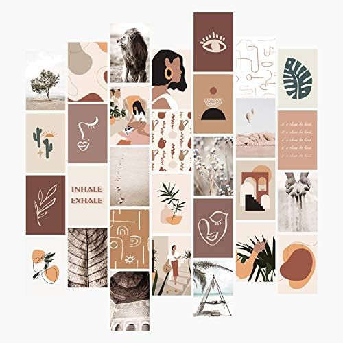 YUMKNOW Aesthetic Wall Collage Kit - 4x6 inch Set of 30, Teen Girl Room Decor for Bedroom Dorm, B... | Amazon (US)