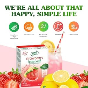 True Lemon Strawberry Lemonade Water Enhancer Drink Mix (30 Count), Low Calorie Drink Mix Packets... | Amazon (US)