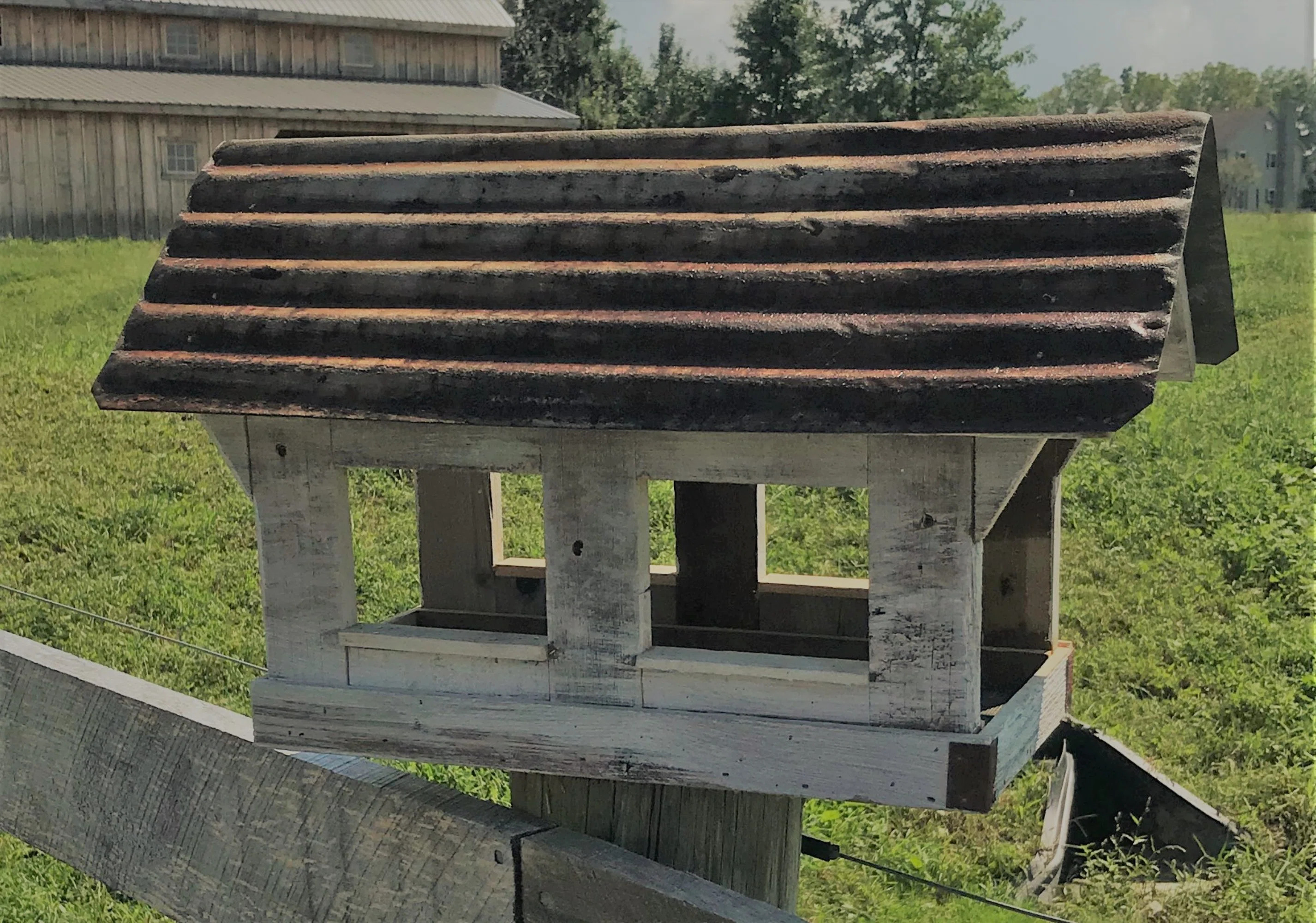 Bird in Hand Series 13" x 20" x 10" Columbia Covered Bridge Feeder | Wayfair North America