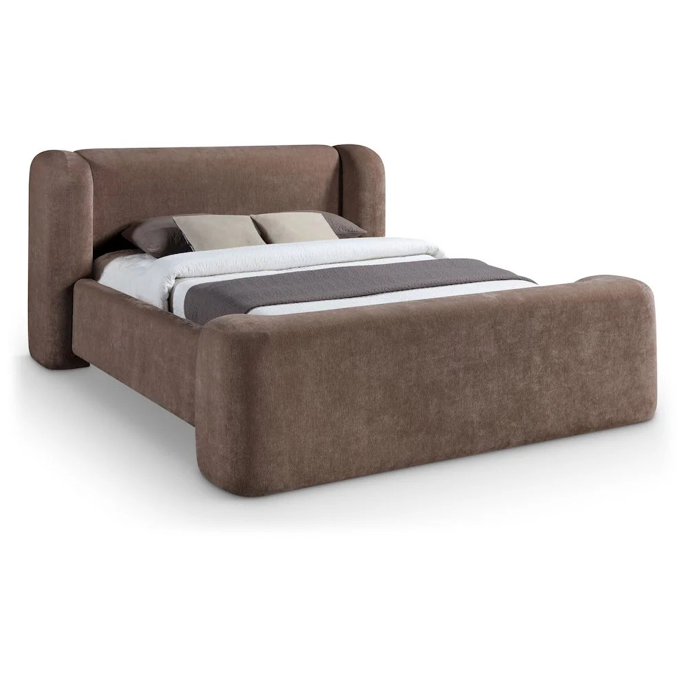 Meridina Furniture Modena Brown Chenille Fabric Upholstered Full Bed | Walmart (US)
