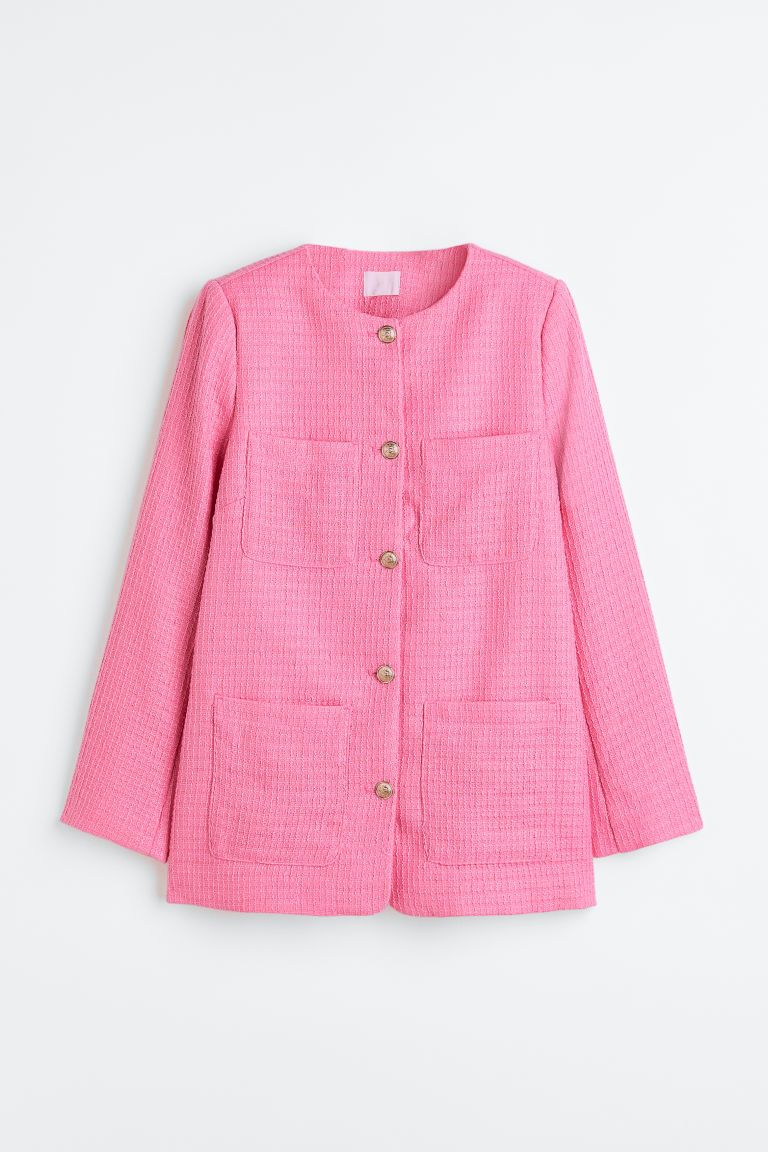 H & M - Bouclé Jacket - Pink | H&M (US + CA)