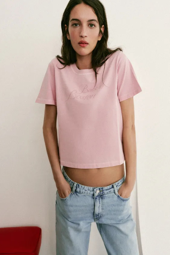 WASHED TEXT T-SHIRT | Zara US