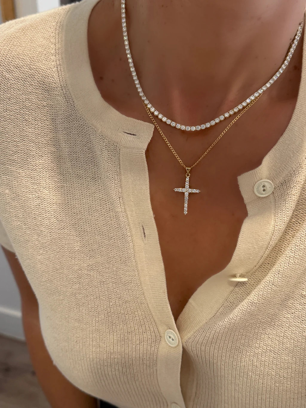 Gold Cross Necklace | Corace Collection