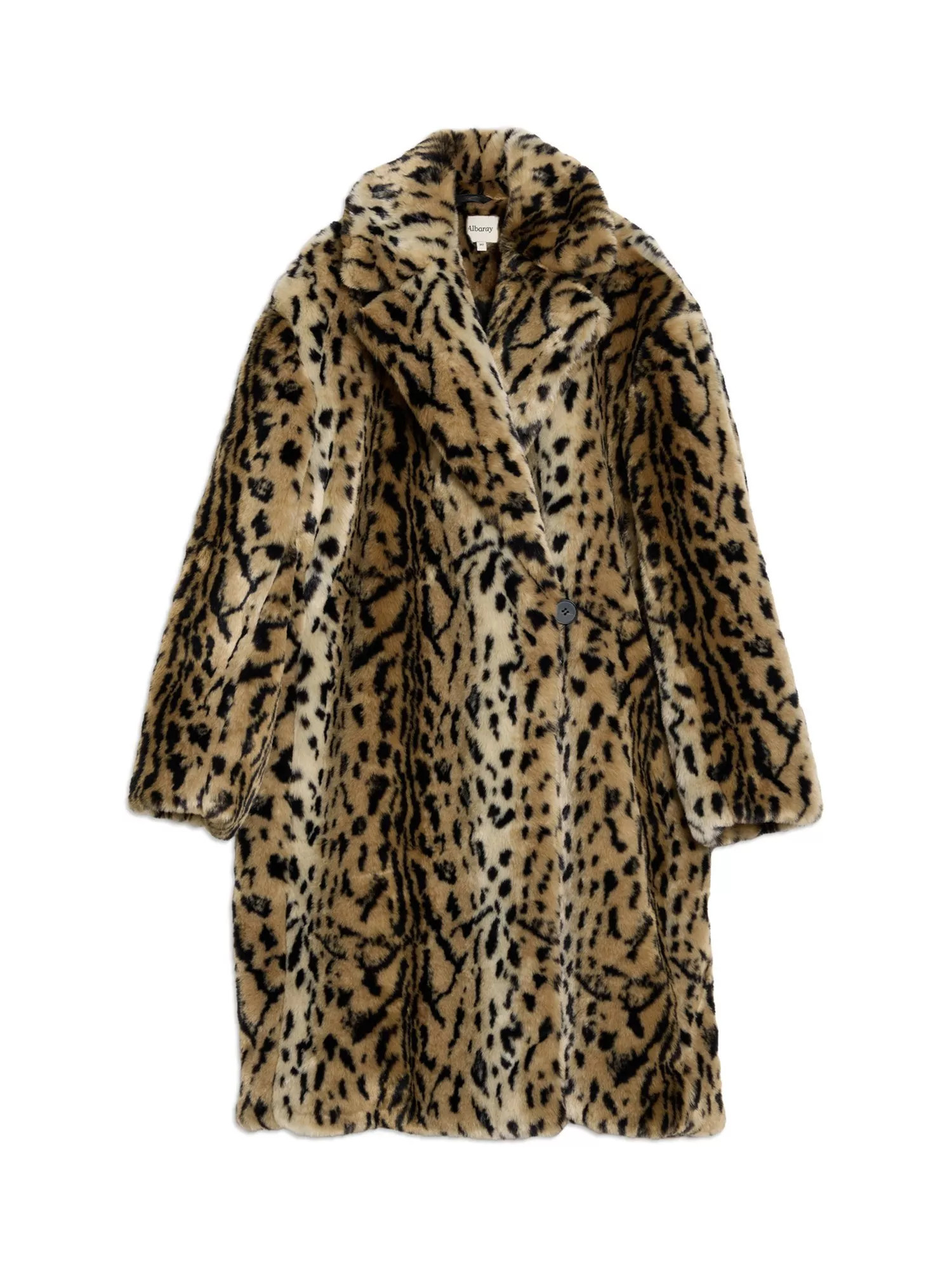 Albaray Animal Print Faux Fur Coat, Brown/Multi | John Lewis (UK)