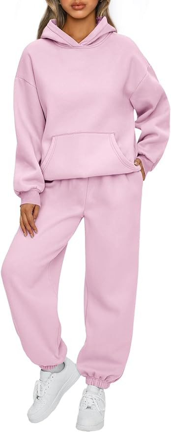 AUTOMET Womens 2 Piece Outfits Lounge Hoodie Sweatsuit Sets Plus Size Fall Fashion Clothes Airpor... | Amazon (US)