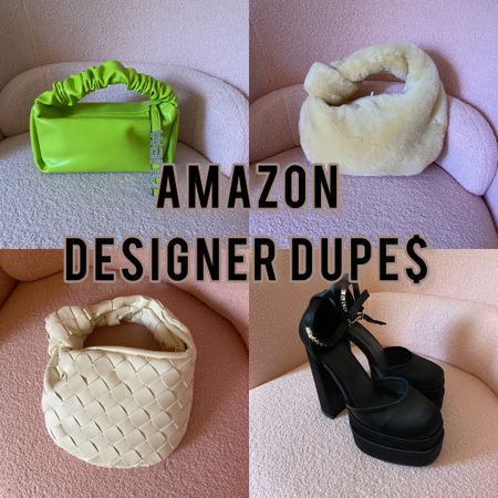 Amazon designer inspired finds. Amazon designer handbags. Outfit of the day check. Black platform heels. Want handbag. B0ttega knotted handbag. Amazon fashion finds 

#LTKshoecrush #LTKitbag #LTKSale