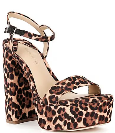 Antonio Melani Seena Leopard Print Platform Dress Sandals - 10 | Dillard's