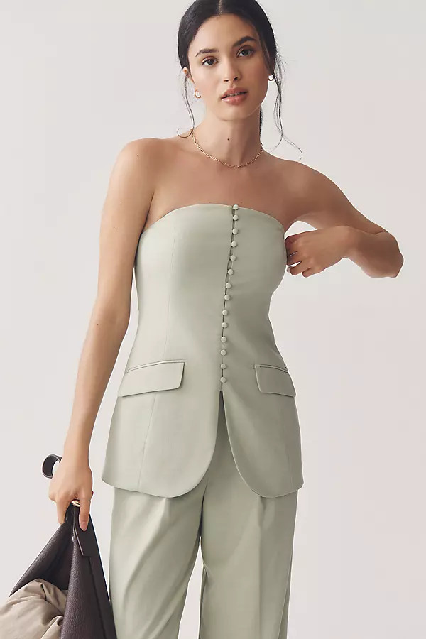 Strapless Tailored Top | Anthropologie (US)