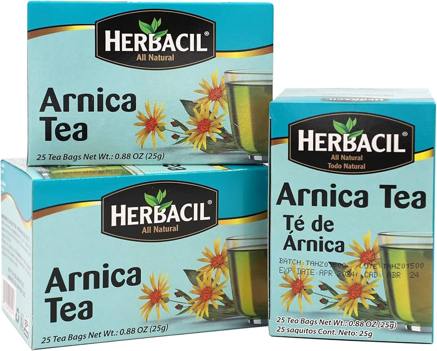 Herbacil Arnica Tea, Caffeine-Free, 3-Pack, 0.88 Oz, 25 Tea Bags per Box (75 Tea Bags) | Amazon (US)