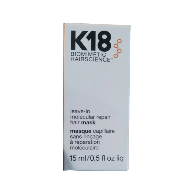 K18 Leave-In Molecular Hair Mask, Repairs Dry or Damaged Hair, 0.5 Fl Oz | Walmart (US)