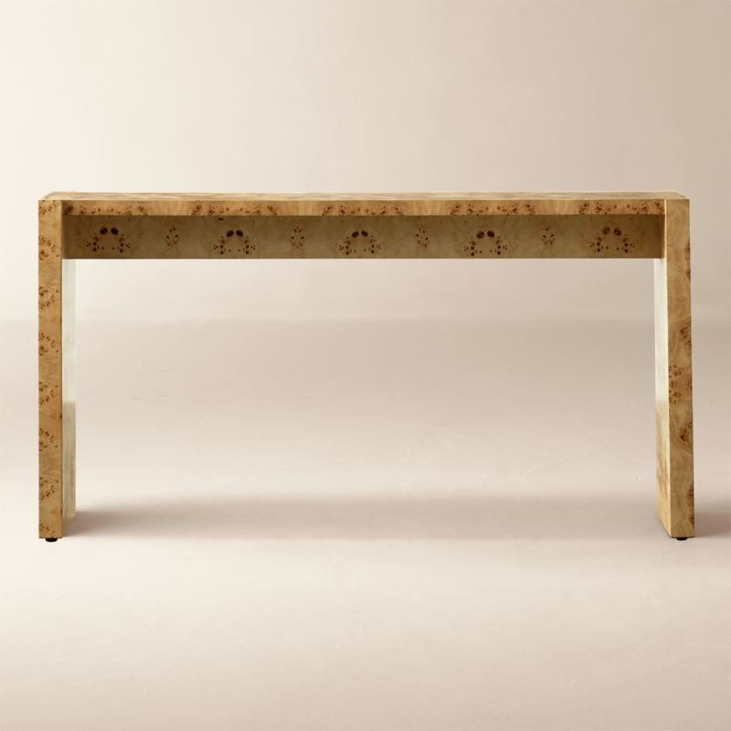Niche 54" Neutral Burl Wood Console Table | CB2