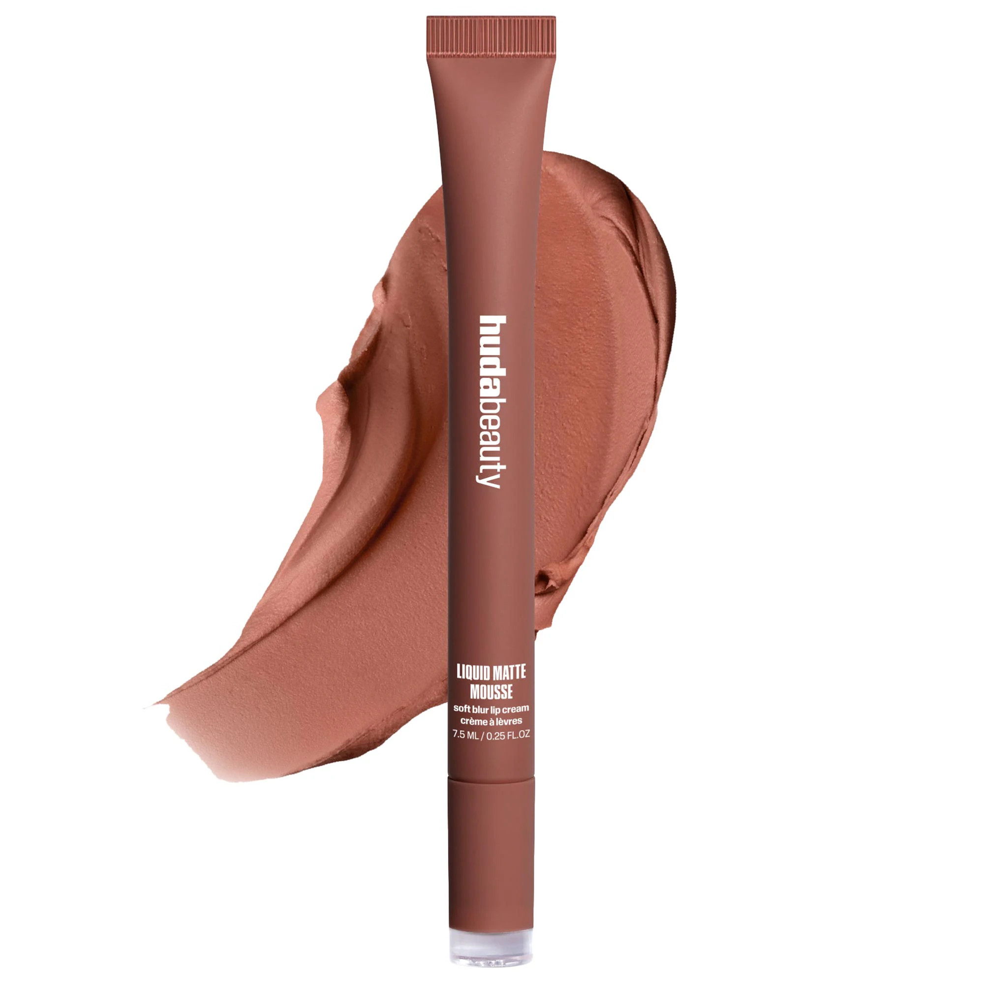 HUDA BEAUTY Liquid Matte Mousse Soft Blur Lip Cream Warm Brown 0.25 oz/7.5 ml | Sephora (US)