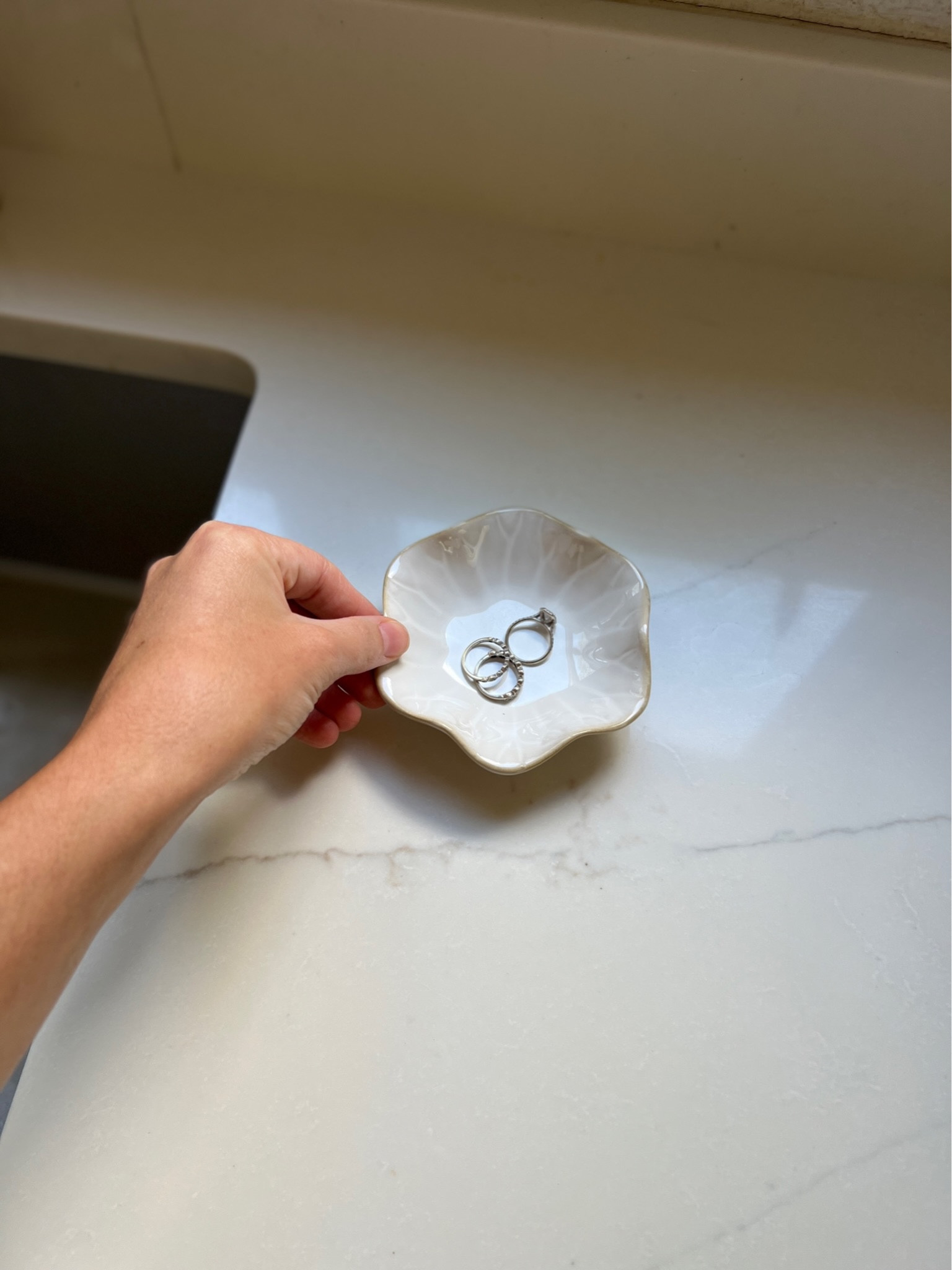 This ring dish is the perfect addition to my kitchen sink. It’s under $10 and would make a great gift as well!

Amazon finds, Amazon favorites, pink glassware, Amazon must haves, kitchen favorites, acrylic finds, cutting board, marble accessories, white and grey marble, under $40, ruffle accessories, gift ideas, hostess gift, under $10, dishwasher safe glassware, kitchen decor, kitchen finds #amazon #amazonhome

#LTKfindsunder50 #LTKhome #LTKstyletip