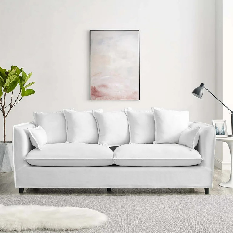 Modway Avalon Sofa, White Polyester | Walmart (US)