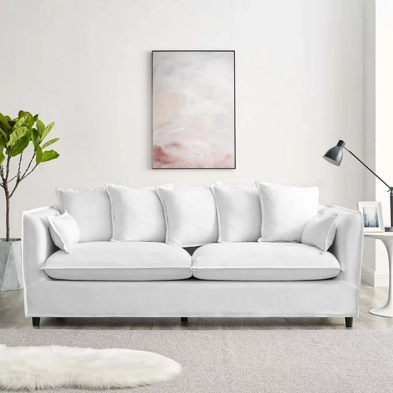 Modway Avalon Sofa, White Polyester | Walmart (US)