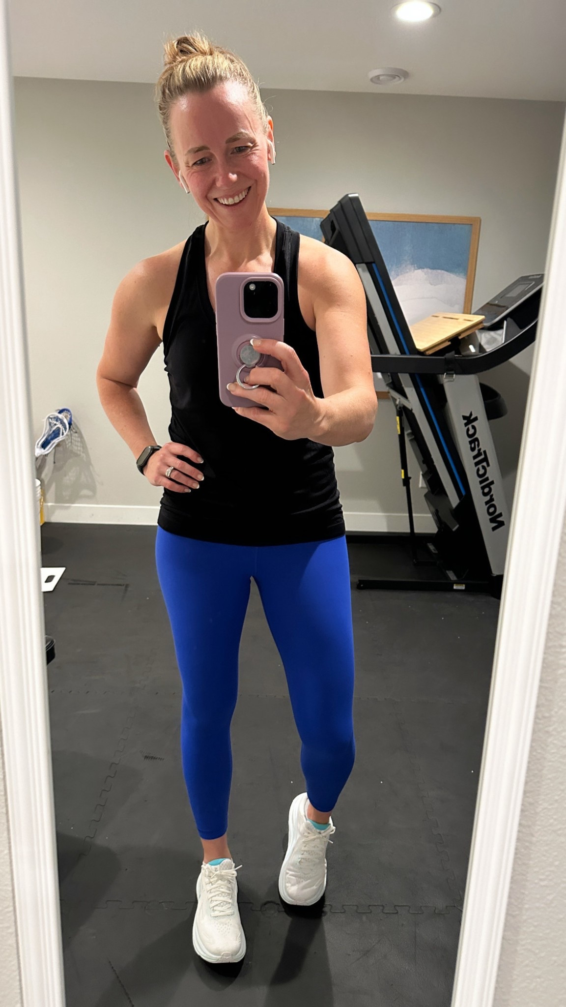 Some of my favorite workout gear is on sale!  

I LOVE the Athleta Elation line of leggings and they have some really fun colors right now.  These are buttery soft and not too much compression.  I don’t like tight leggings and would say this fit true to size.  I do a medium even though a small fits.  

Paired it with their momentum tanks also true to size and I like a medium.  

Of course you’ll see me wearing this with my fav sneaks or flip flops this summer!!  

#LTKSaleAlert #LTKOver40 #LTKActive