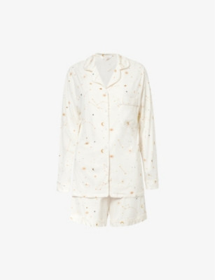 Graphic-print long-sleeve jersey pyjama set | Selfridges