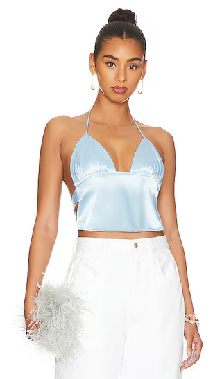 Alana Halter Top in Blue | Revolve Clothing (Global)