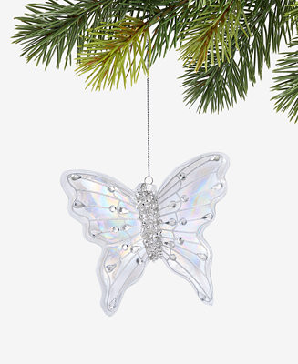 Holiday Lane Enchanted Forest Glass Butterfly Embellished Ornament, Macy's Exclusive - Macy's | Macy's