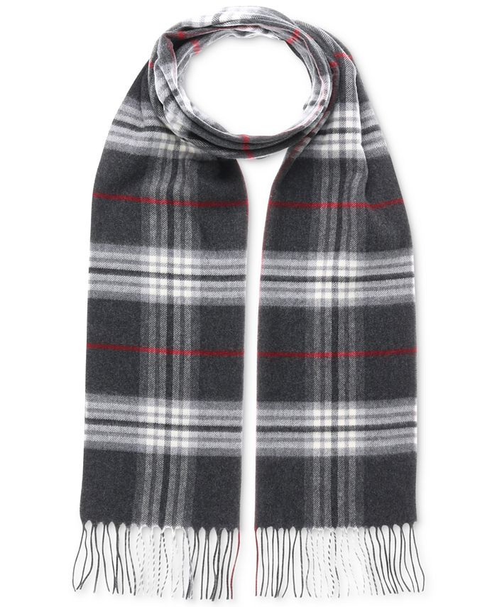 Men's Classic Plaid Cashmink Scarf | Macy's