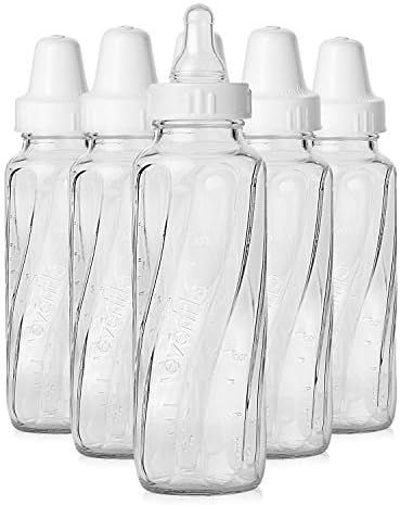 Evenflo Feeding Classic Glass Twist Bottles, 8 Ounce (Pack of 6),Clear,1018611 | Amazon (US)