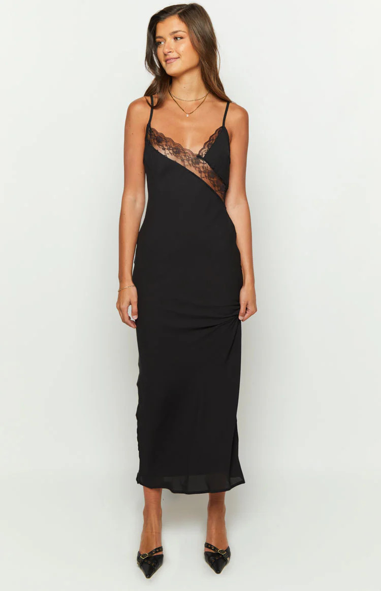 The Exclusive Black Lace Maxi Dress | Beginning Boutique (AU)