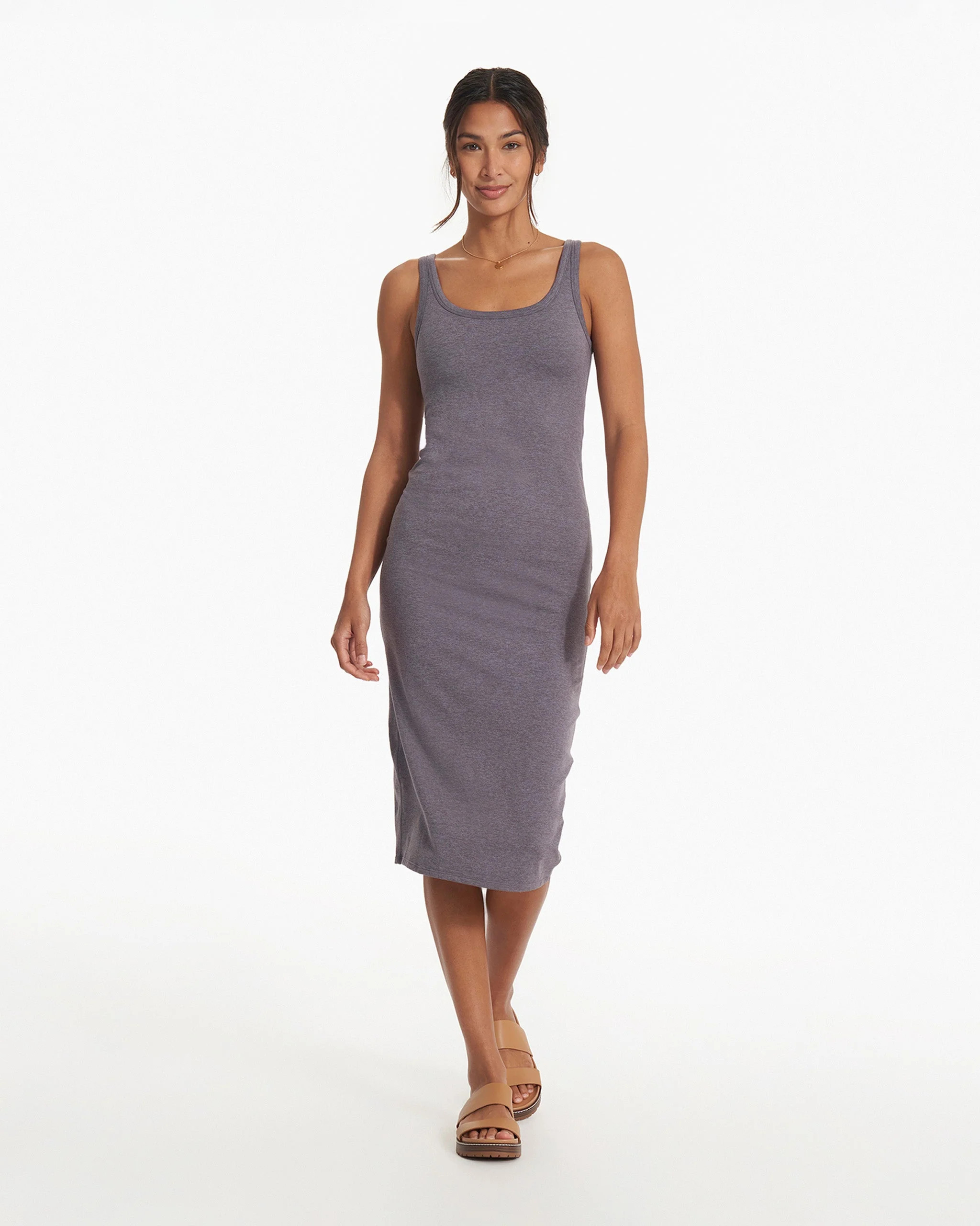 Halo Essential Dress | Sawyer Heather Purple Tank Dress | Vuori | Vuori Clothing (US & Canada)