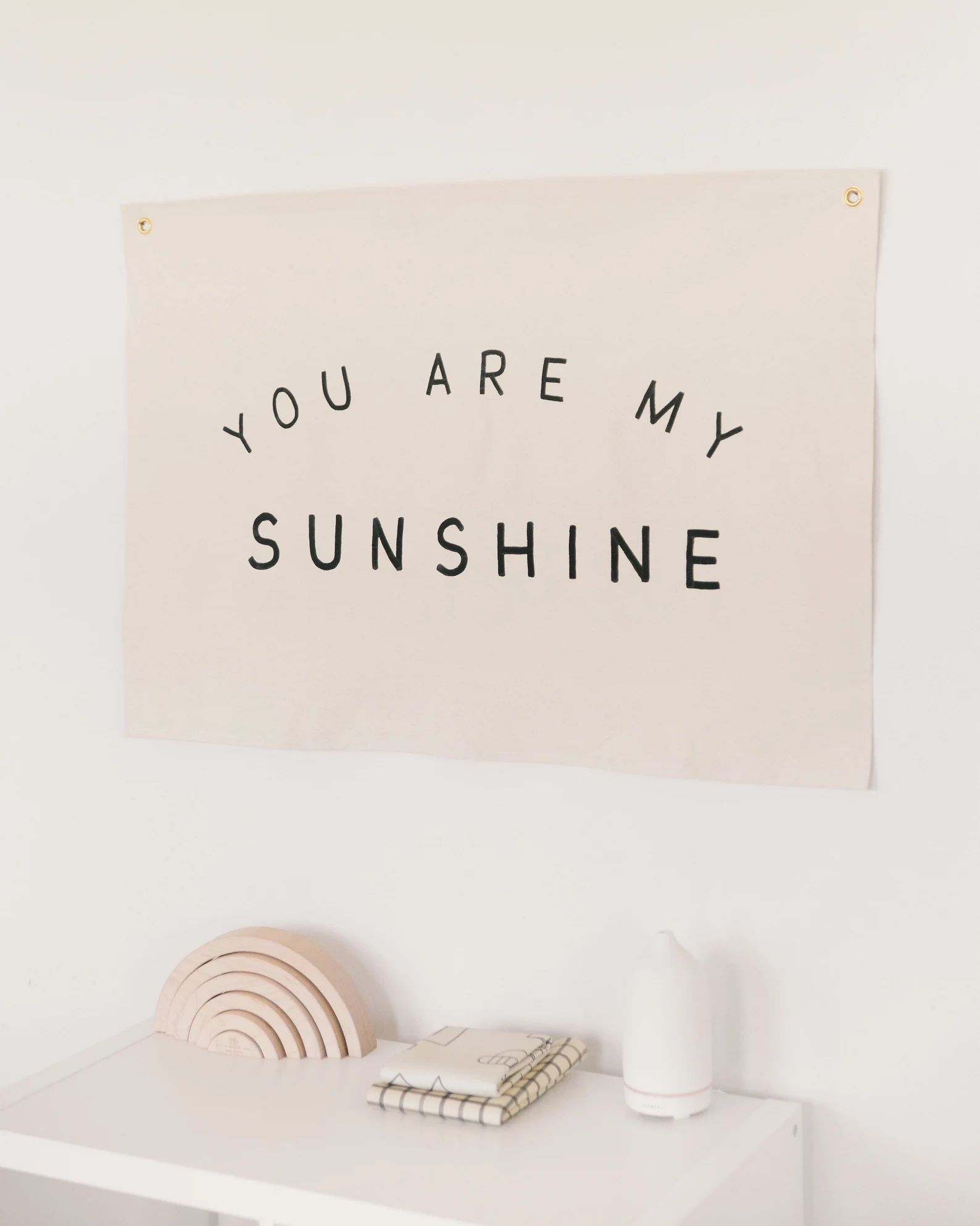 You Are My Sunshine Canvas Wall Flag Hand Painted Fabric - Etsy | Etsy (US)