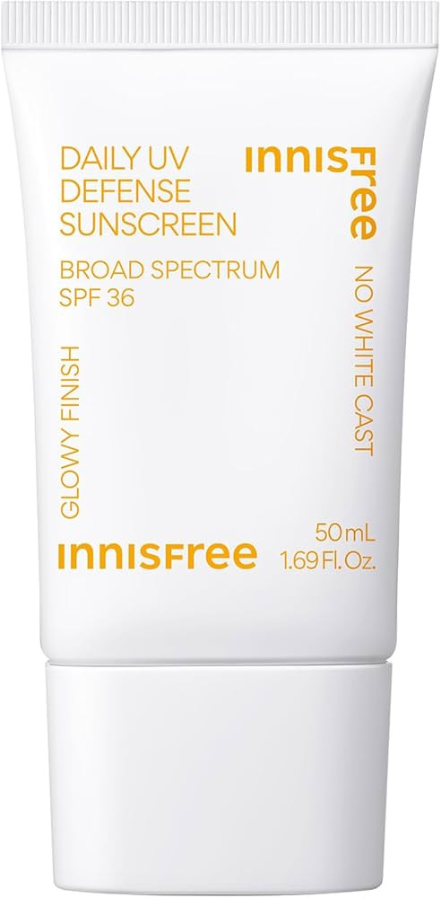 innisfree Daily UV Defense Sunscreen Broad Spectrum SPF 36, Invisible Korean Sunscreen with No Wh... | Amazon (US)