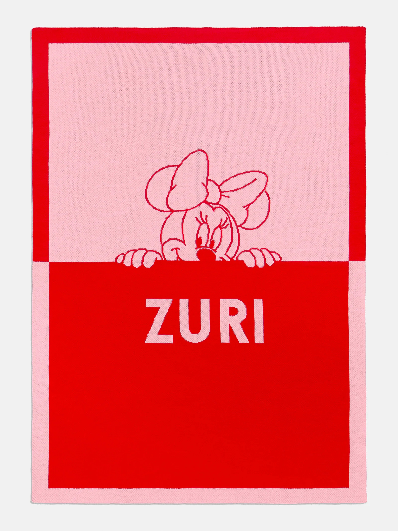 Minnie Mouse Disney Custom Blanket - Red/Pink | BaubleBar (US)