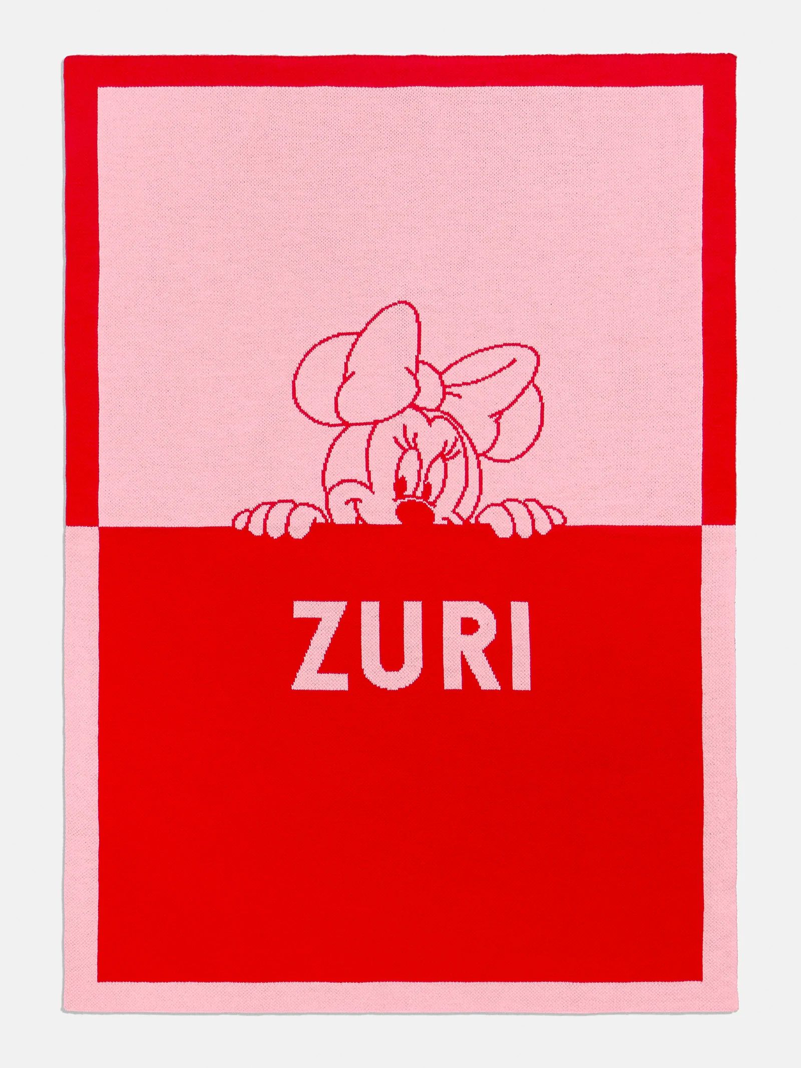 Minnie Mouse Disney Custom Blanket - Red/Pink | BaubleBar (US)