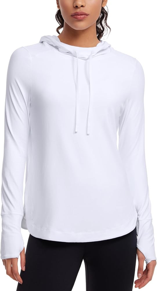 CRZ YOGA Brushed Hoodie Long Sleeve Top | Amazon (US)