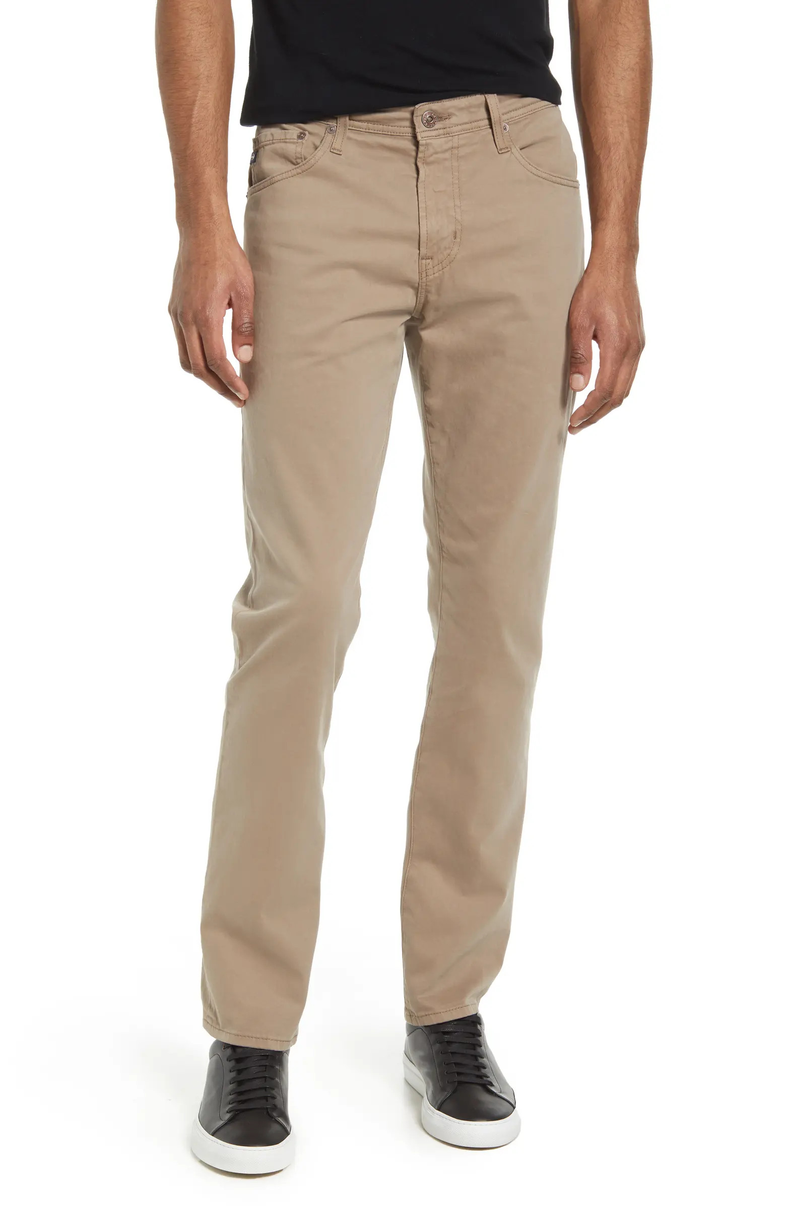 Everett Sueded Stretch Sateen Straight Fit Pants | Nordstrom