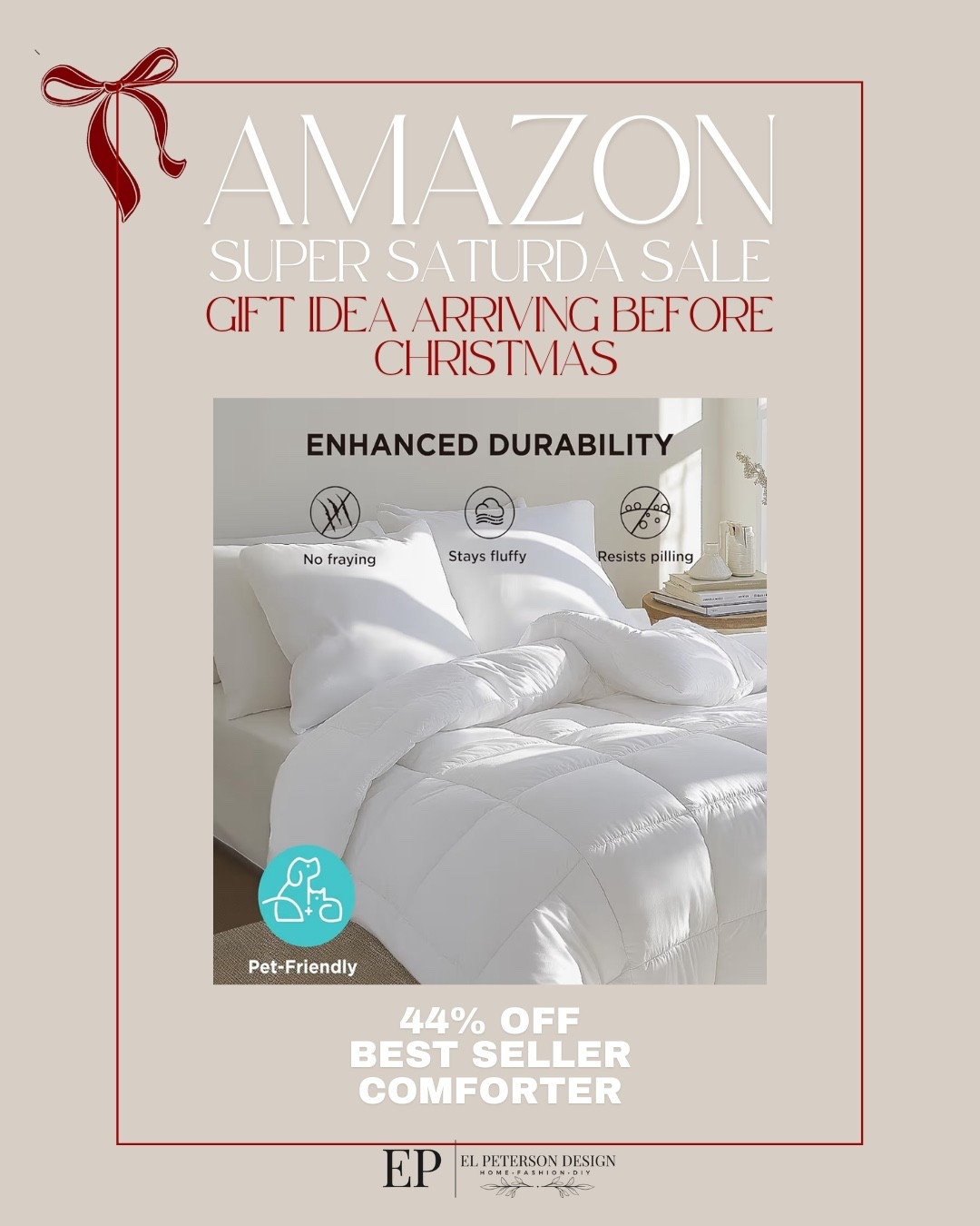 Amazon 
Super Sat Deals Arriving before Christmas 
Comforter 

#LTKFindsUnder50 #LTKSaleAlert #LTKGiftGuide