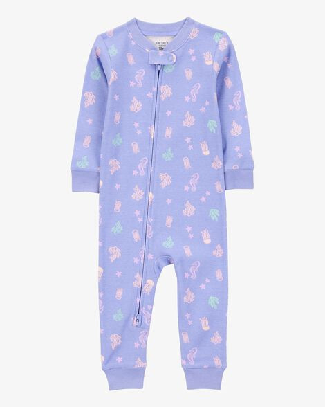 Toddler Girl 1-Piece Jellyfish 100% Snug Fit Cotton Footless Pajamas - Purple | Carter's Inc