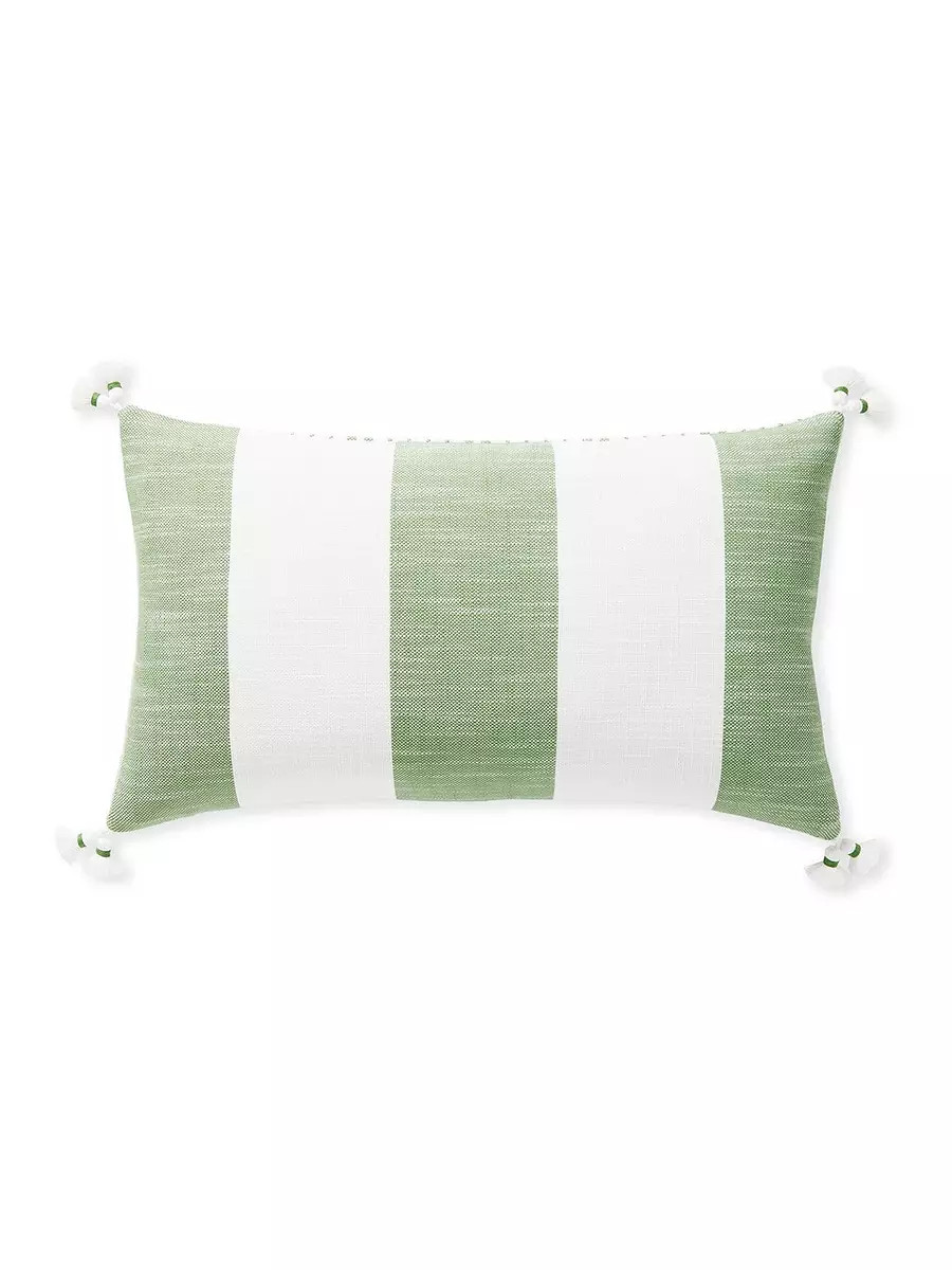 Bay Stripe Outdoor Pillow Cover | Serena and Lily