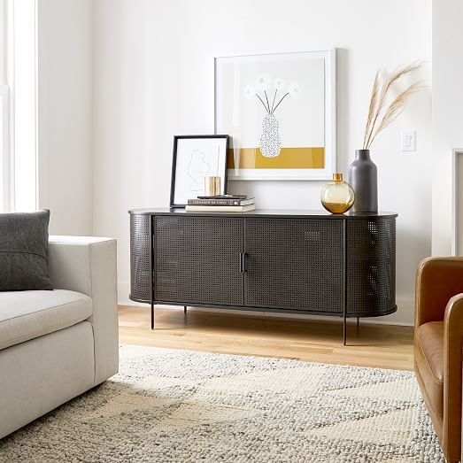 Perforated Metal Media Console (67") | West Elm (US)